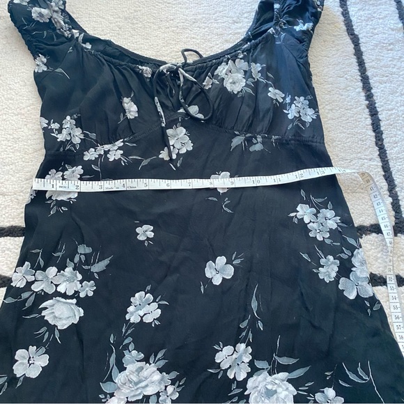 MOTEL ROCKS Black Floral Gaval Milkmaid Mini Dress - Picture 9 of 11